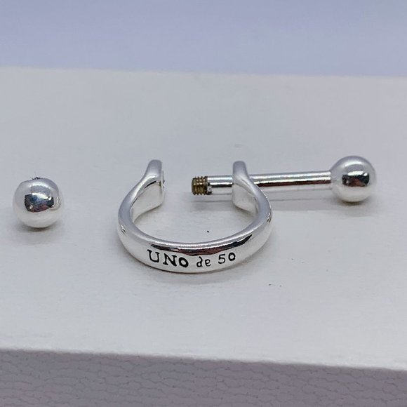 UNO de 50 Ring PICK 1 RING a fun little ball Unisex Ring Jewelry Silver-Plated - Picture 4 of 7